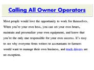 Calling All Owner Operators - American Truck Showrooms
