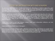 Gathering Information With Web Scrapers
