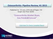 Strategic Analysis on Osteoarthritis Market 2015