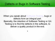 Defects or Bugs In Software Testing Tutorial