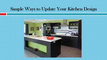 Simple Ways to Update Your Kitchen Design