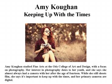 Amy Koughan Keeping Up With the Times