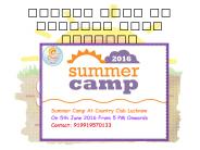 Summer Camp At Country Club Lucknow