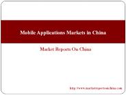 Mobile Applications Markets in China