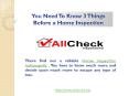 You Need To Know 3 Things Before a Home Inspection