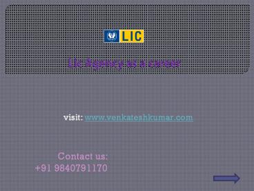 Lic Agency as a career