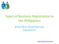 Types of Business Registration in the Philippines PowerPoint PPT Presentation