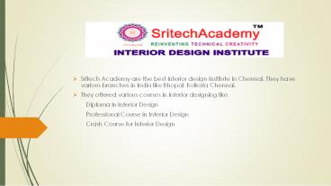 Interior designing institute in Chennai