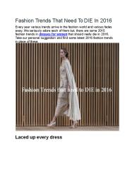 Fashion Trends that need to DIE in 2016