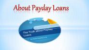 About Payday Loans