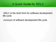 A Quick Guide for Basics Of SDLC