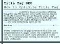 Title Tag SEO: How to Optimize Title Tag PowerPoint PPT Presentation