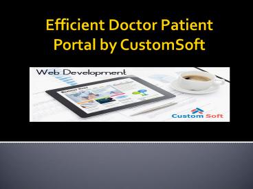 EfficientDoctor Patient Portal