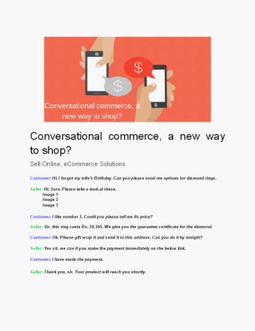Conversational commerce, a new way to shop?