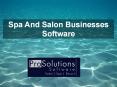 Spa And Salon Businesses Software PowerPoint PPT Presentation