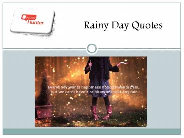 Touchy Rainy Day Quotes