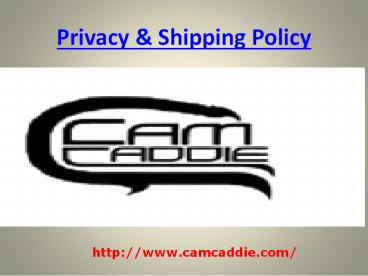 Privacy & Shipping Policy (1)