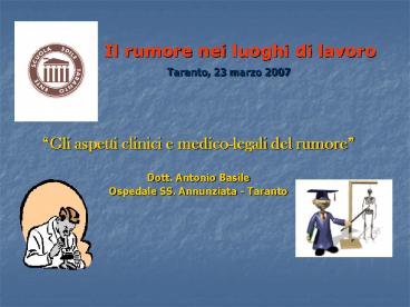 Il rumore nei luoghi di lavoro