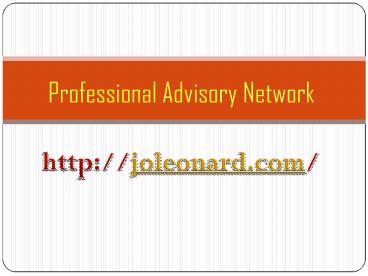 Professional Advisory Network