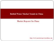 Bottled Water Market Trends in China