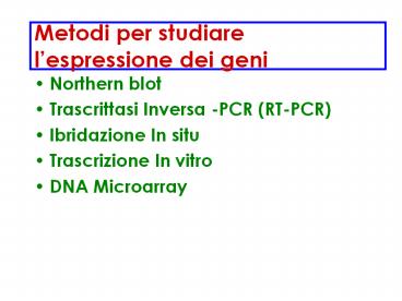 Metodi per studiare l