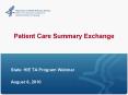 Patient Care Summary Exchange PowerPoint PPT Presentation