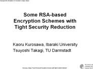 Some RSA-based Encryption Schemes with Tight Security Reduction