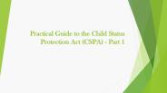Guide To The Child Status Protection Act (CSPA)
