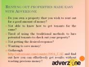 Renting out properties made easy with Adverzone