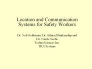 Location and Communication Systems for Safety Workers