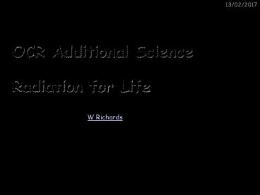 OCR Additional Science