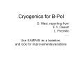 Cryogenics%20for%20B-Pol PowerPoint PPT Presentation