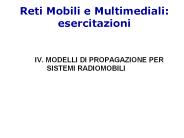 IV. MODELLI DI PROPAGAZIONE PER    SISTEMI RADIOMOBILI