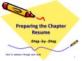 Preparing the Chapter Resume PowerPoint PPT Presentation