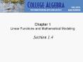 Chapter%201%20Linear%20Functions%20and%20Mathematical%20Modeling%20%20Section%201.4 PowerPoint PPT Presentation