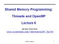 Shared Memory Programming: Threads and OpenMP Lecture 6 PowerPoint PPT Presentation