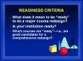 READINESS%20CRITERIA PowerPoint PPT Presentation