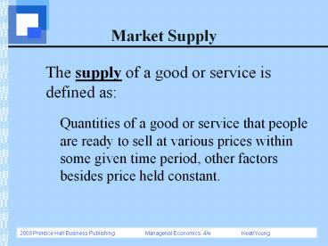Market Supply