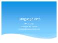 Language Arts PowerPoint PPT Presentation