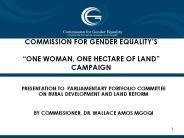 COMMISSION FOR GENDER EQUALITY