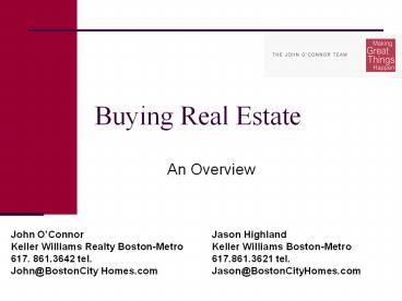 Buying Real Estate