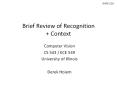 Brief Review of Recognition   Context PowerPoint PPT Presentation