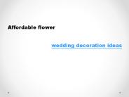 Affordable flower wedding decoration ideas