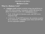 CHAPTER 12: SECTION 2 Business Cycles