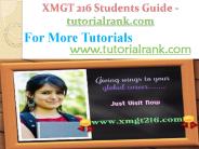 XMGT 216 Students Guide -tutorialrank.com