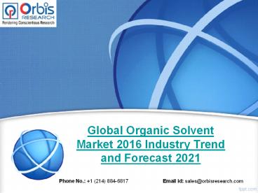 2016-2021 World Organic Solvent Industry Report