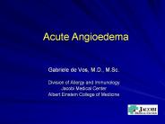 Acute Angioedema