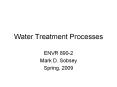 Water Treatment Processes PowerPoint PPT Presentation