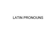 LATIN PRONOUNS