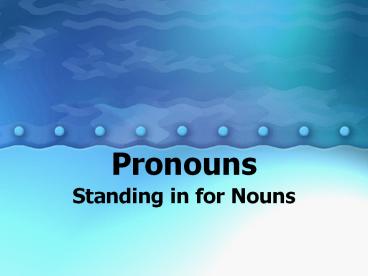 Pronouns